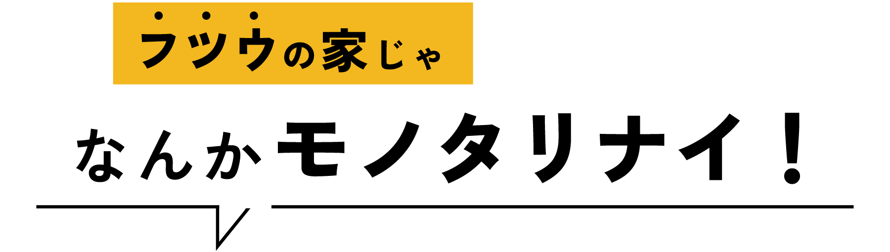 フツウの家じゃなんかモノタリナイ!