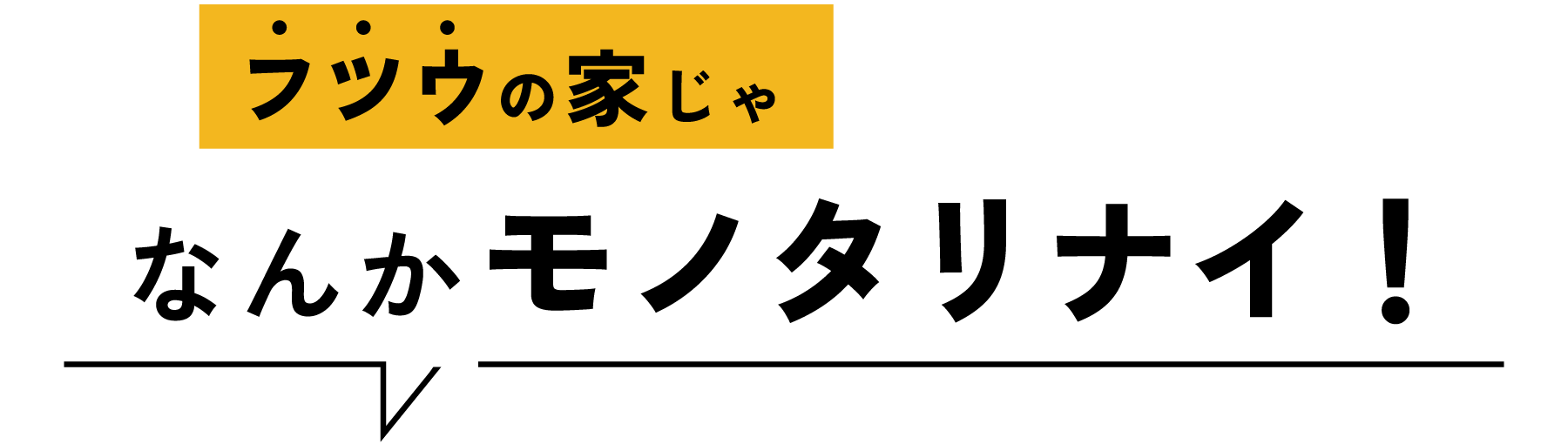 フツウの家じゃなんかモノタリナイ！