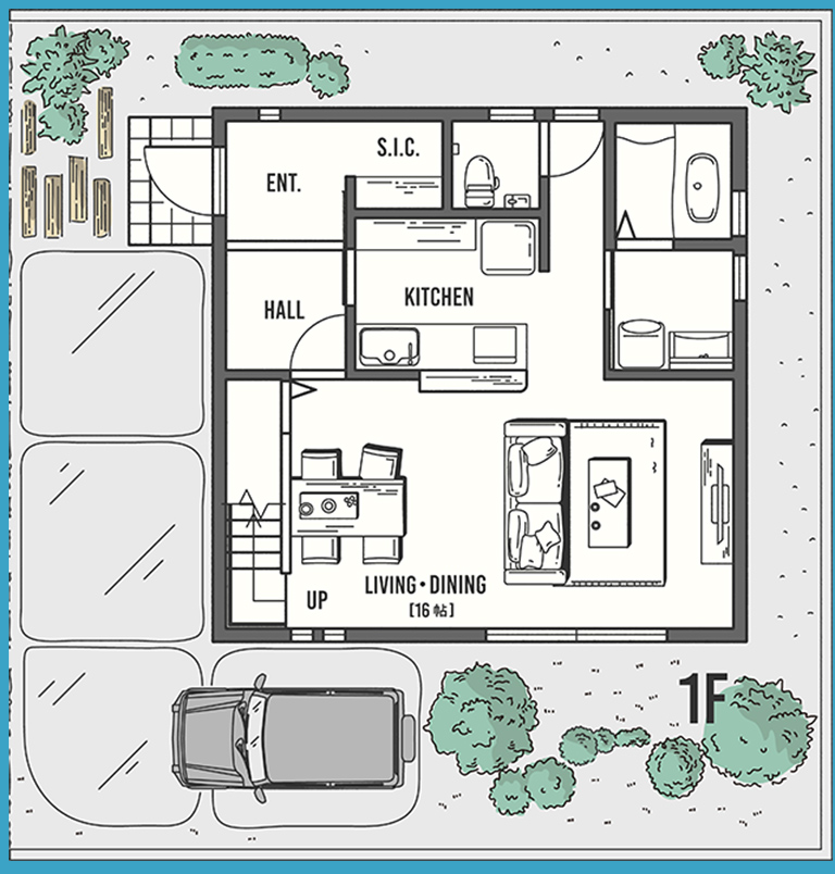 ZERO-CUBE 間取り1F