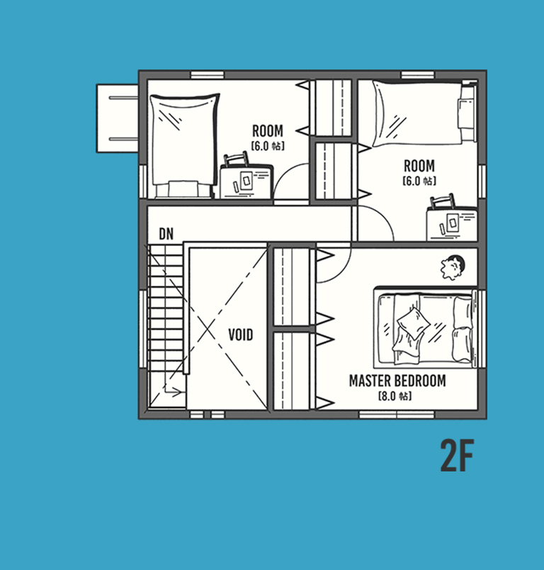 ZERO-CUBE 間取り2F