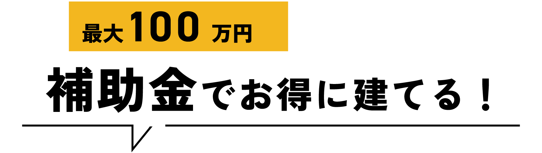 最大100万円補助金でお得に建てる！