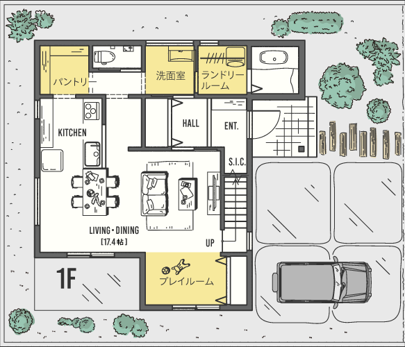 ZERO-CUBE カスタマイズ間取り1F