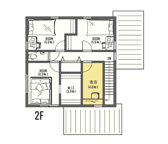 ZERO-CUBE+BOX間取り2F